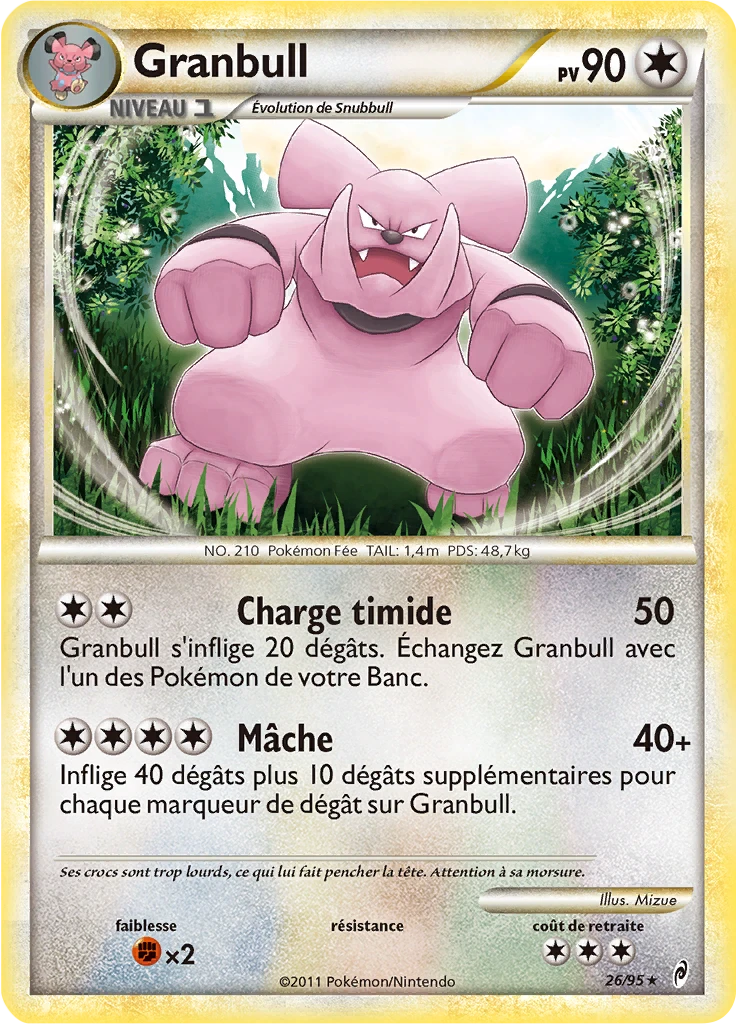 Carte Pokémon Granbull de l'extension L'appel des Légendes