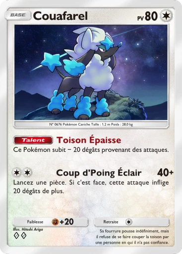 Carte Pokémon Couafarel de l'extension Méga-Rayonnement