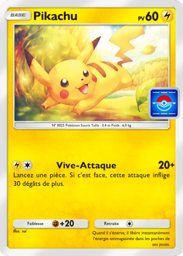 Carte Pokémon Pikachu de l'extension Promo-A