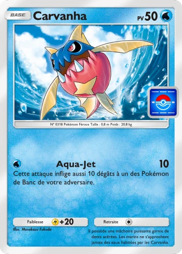 Carte Pokémon Carvanha de l'extension Promo-B
