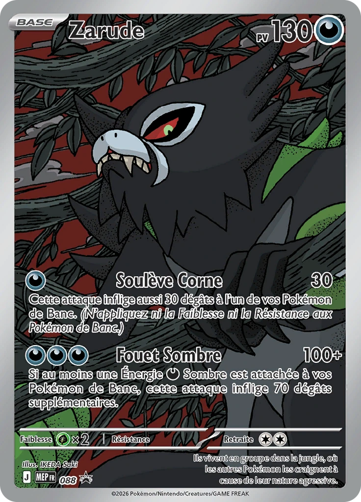 Carte Pokémon Zarude de l'extension MEP Black Star Promos