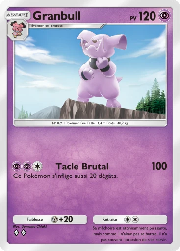 Carte Pokémon Granbull de l'extension Sagesse entre Ciel et Mer