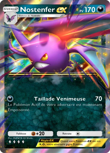 Carte Pokémon Nostenfer-ex de l'extension Booster de Luxe ex