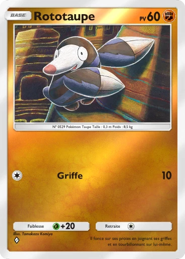 Carte Pokémon Rototaupe de l'extension Booster de Luxe ex