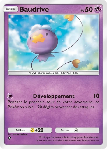 Carte Pokémon Baudrive de l'extension Choc Spatio-Temporel