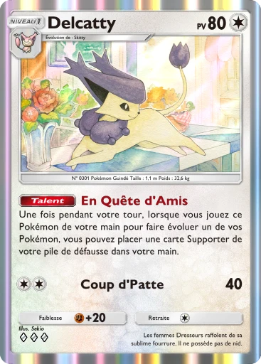Carte Pokémon Delcatty de l'extension Méga-Ascension