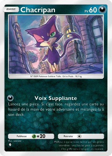 Carte Pokémon Chacripan de l'extension Parade Onirique