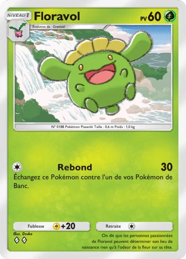 Carte Pokémon Floravol de l'extension Source Secrète
