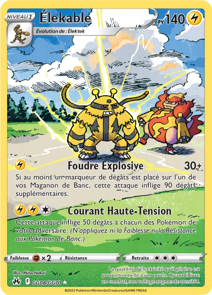 Carte Pokémon Élekable de l'extension Zénith Suprême