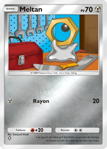Carte Pokémon Meltan de l'extension Booster de Luxe Méga