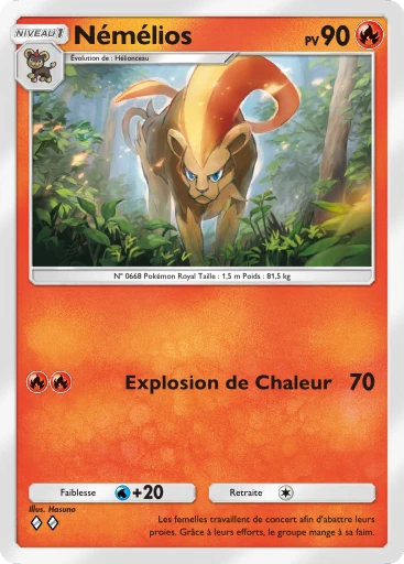 Carte Pokémon Némélios de l'extension Parade Onirique