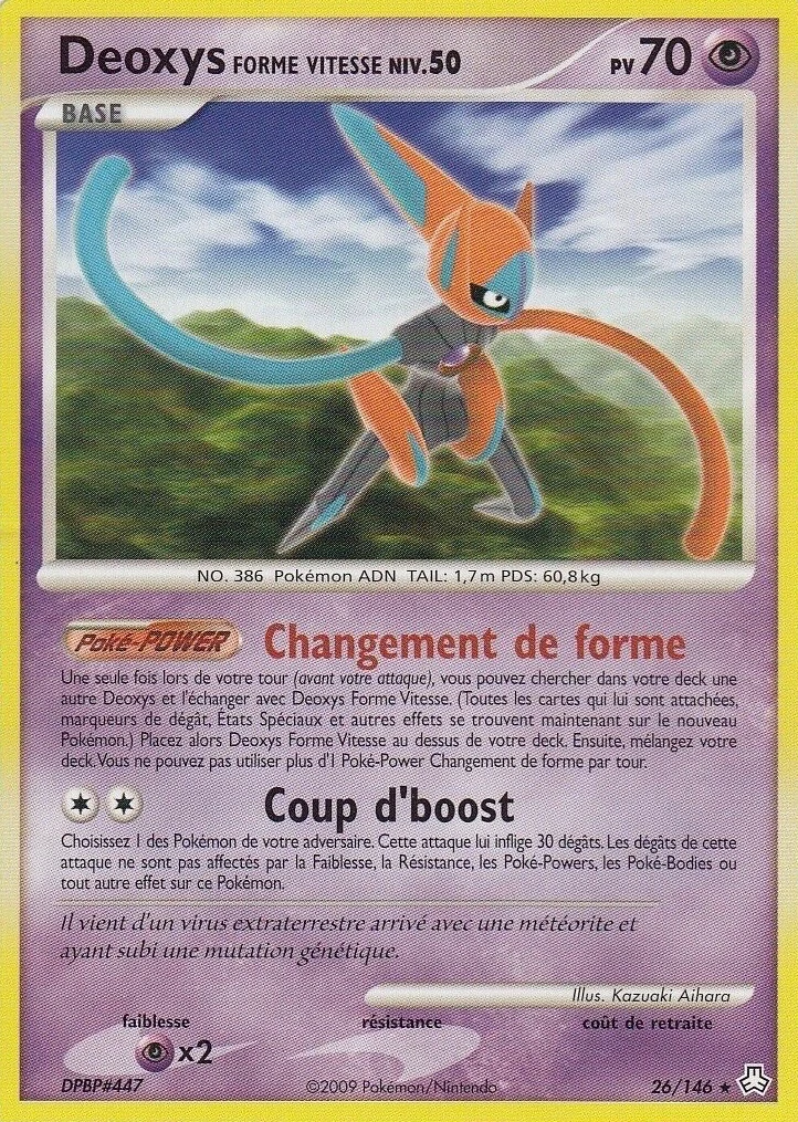 Carte Pokémon Deoxys Forme Vitesse de l'extension Éveil des Légendes