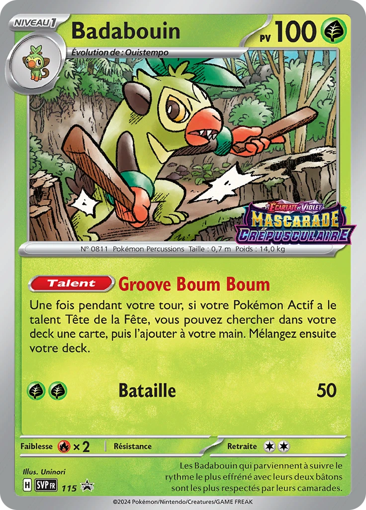 Carte Pokémon Badabouin de l'extension SVP Black Star Promos