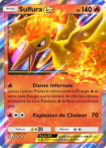 Carte Pokémon Sulfura-ex de l'extension Booster de Luxe ex