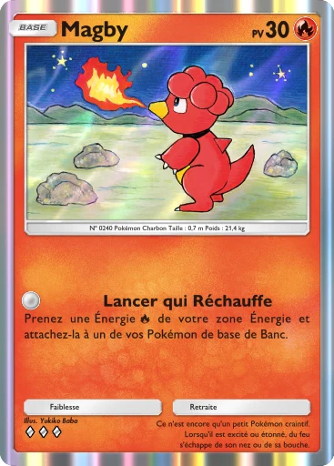 Carte Pokémon Magby de l'extension Sagesse entre Ciel et Mer