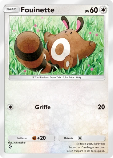 Carte Pokémon Fouinette de l'extension Sagesse entre Ciel et Mer