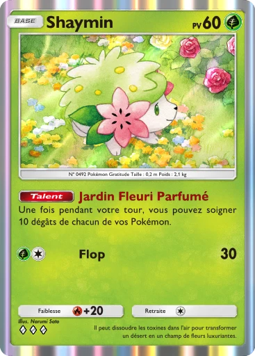 Carte Pokémon Shaymin de l'extension Booster de Luxe ex