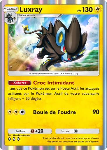 Carte Pokémon Luxray de l'extension Crise Interdimensionnelle