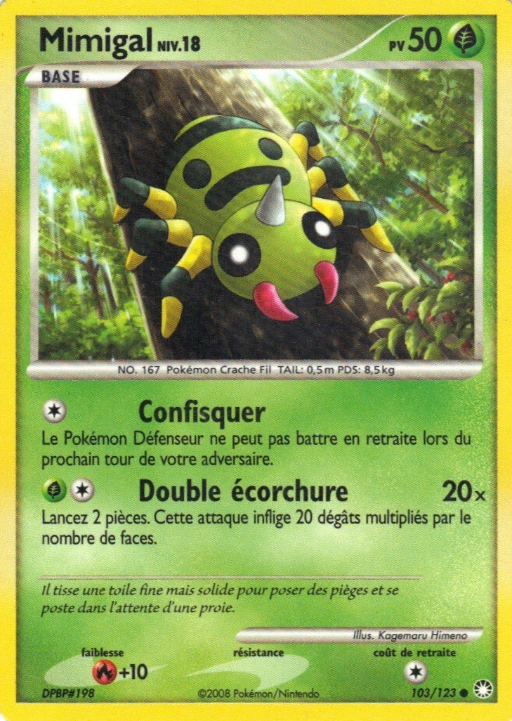 Carte Pokémon Mimigal de l'extension Trésors Mystérieux