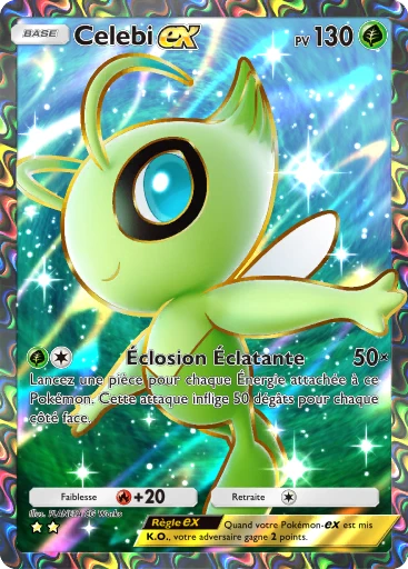Carte Pokémon Celebi-ex de l'extension L'Île Fabuleuse