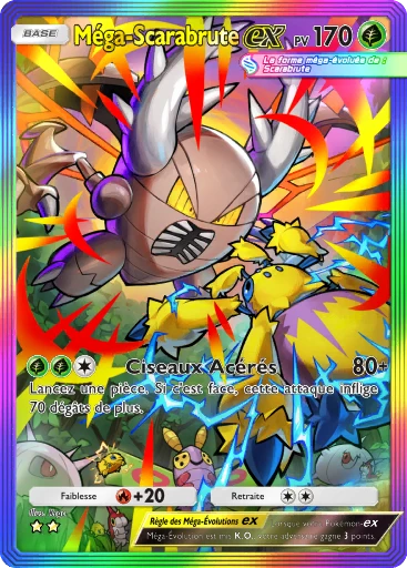 Carte Pokémon Méga-Scarabrute-ex de l'extension Méga-Ascension