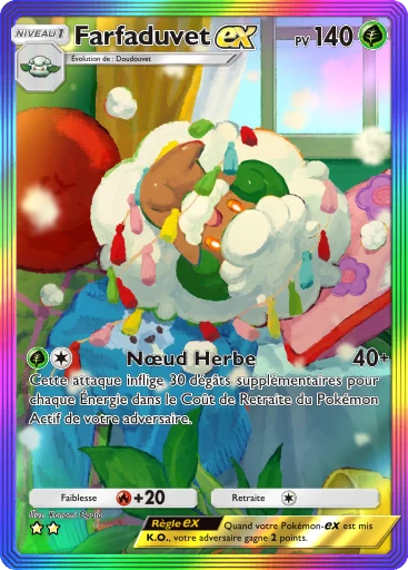 Carte Pokémon Farfaduvet-ex de l'extension Méga-Ascension