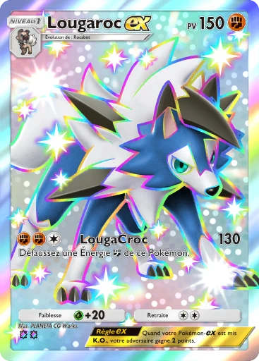 Carte Pokémon Lougaroc-ex de l'extension Méga-Ascension