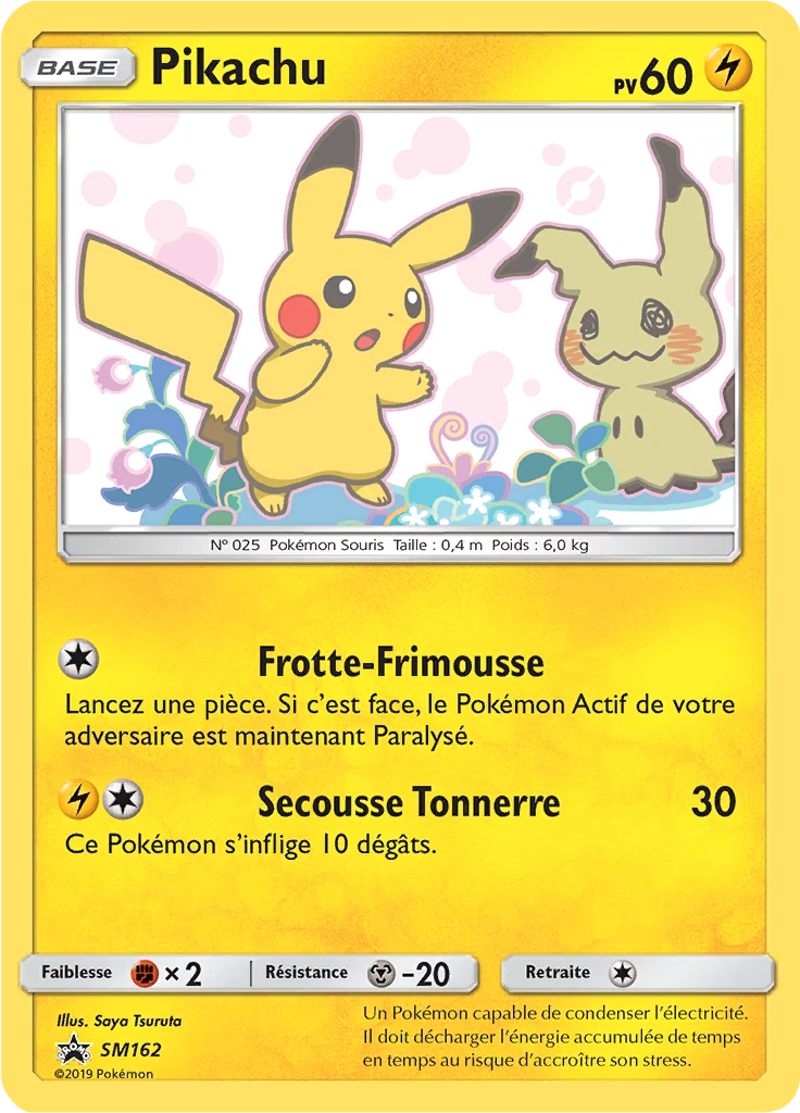 Carte Pokémon Pikachu de l'extension Promo SM