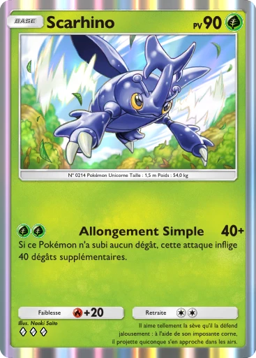 Carte Pokémon Scarhino de l'extension Sagesse entre Ciel et Mer