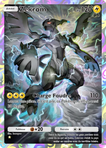 Carte Pokémon Zekrom de l'extension Aura Palpitante
