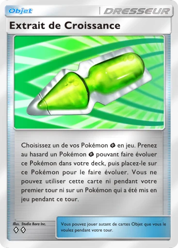 Carte Pokémon Extrait de Croissance de l'extension Booster de Luxe Méga