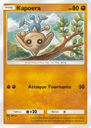Carte Pokémon Kapoera de l'extension Choc Spatio-Temporel