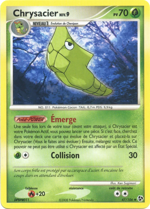 Carte Pokémon Chrysacier de l'extension Duels au Sommets