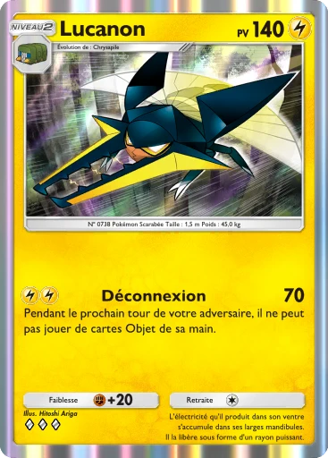 Carte Pokémon Lucanon de l'extension Gardiens Astraux