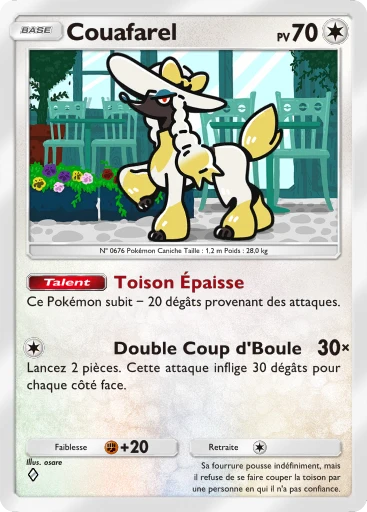 Carte Pokémon Couafarel de l'extension Jours Heureux