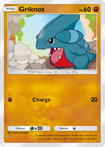 Carte Pokémon Griknot de l'extension Lumière Triomphale