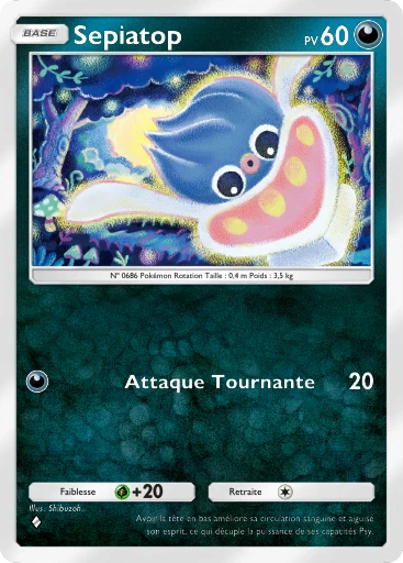 Carte Pokémon Sepiatop de l'extension Aura Palpitante