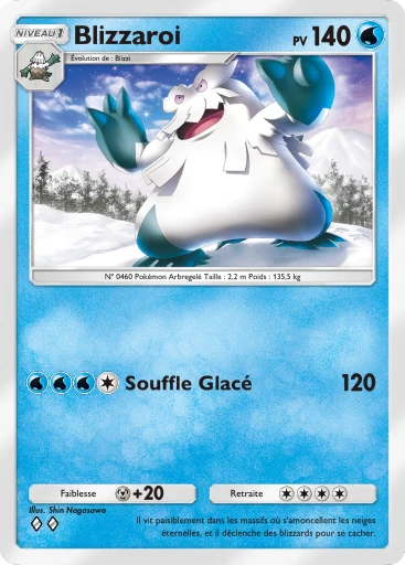 Carte Pokémon Blizzaroi de l'extension Choc Spatio-Temporel