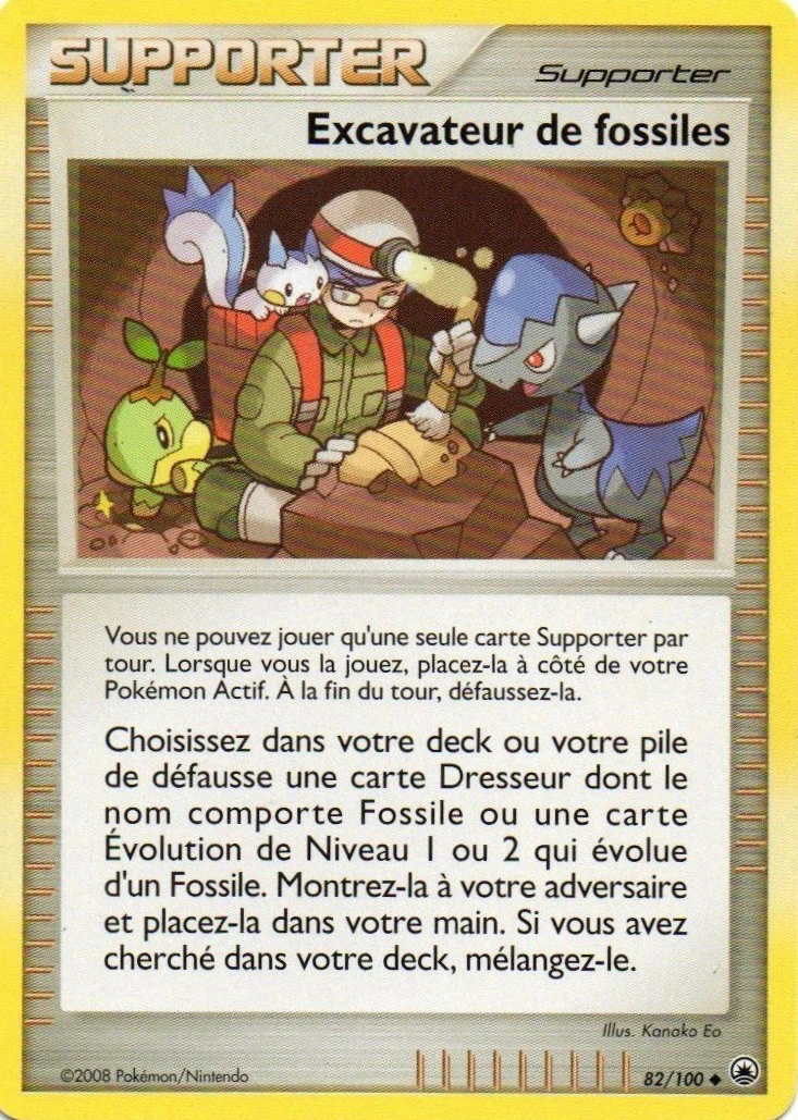 Carte Pokémon Excavateur de fossiles de l'extension Aube Majestueuse