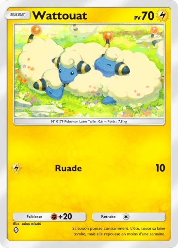 Carte Pokémon Wattouat de l'extension Booster de Luxe Méga