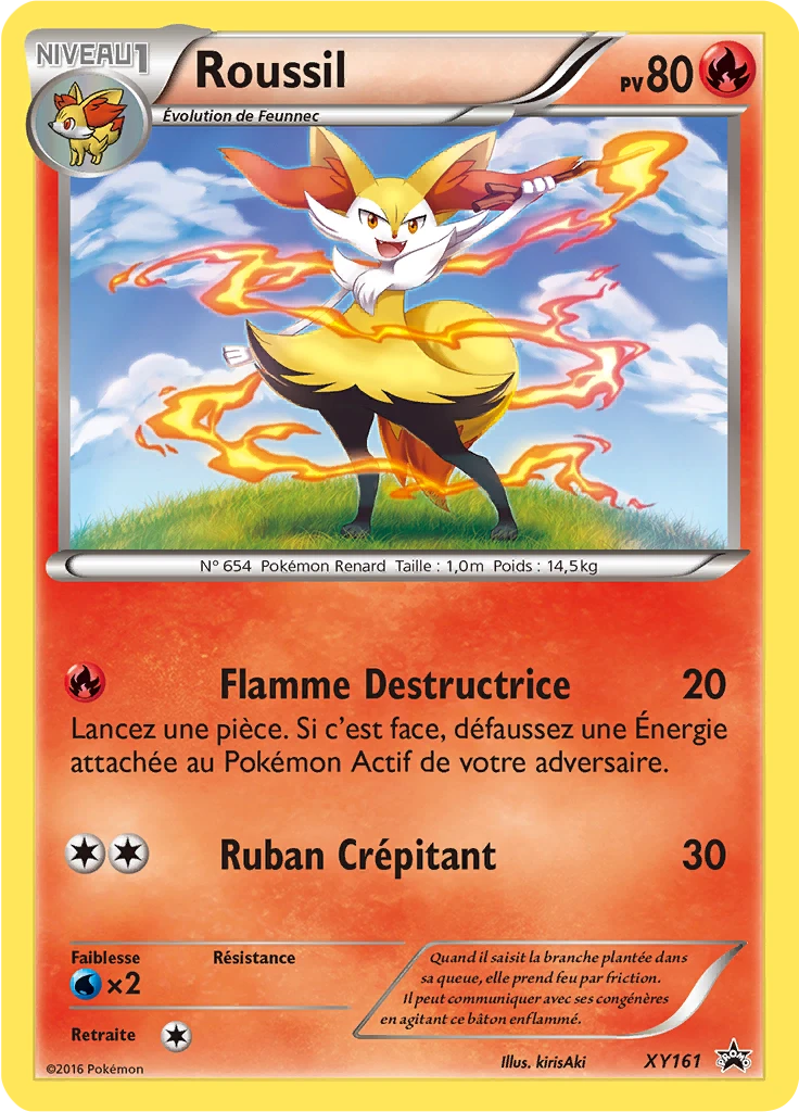 Carte Pokémon Roussil de l'extension Promo XY
