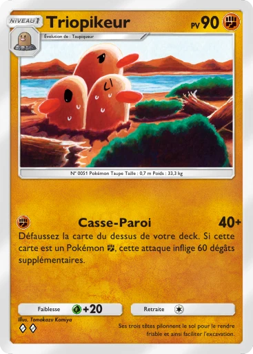 Carte Pokémon Triopikeur de l'extension Source Secrète