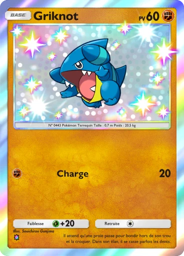 Carte Pokémon Griknot de l'extension Source Secrète