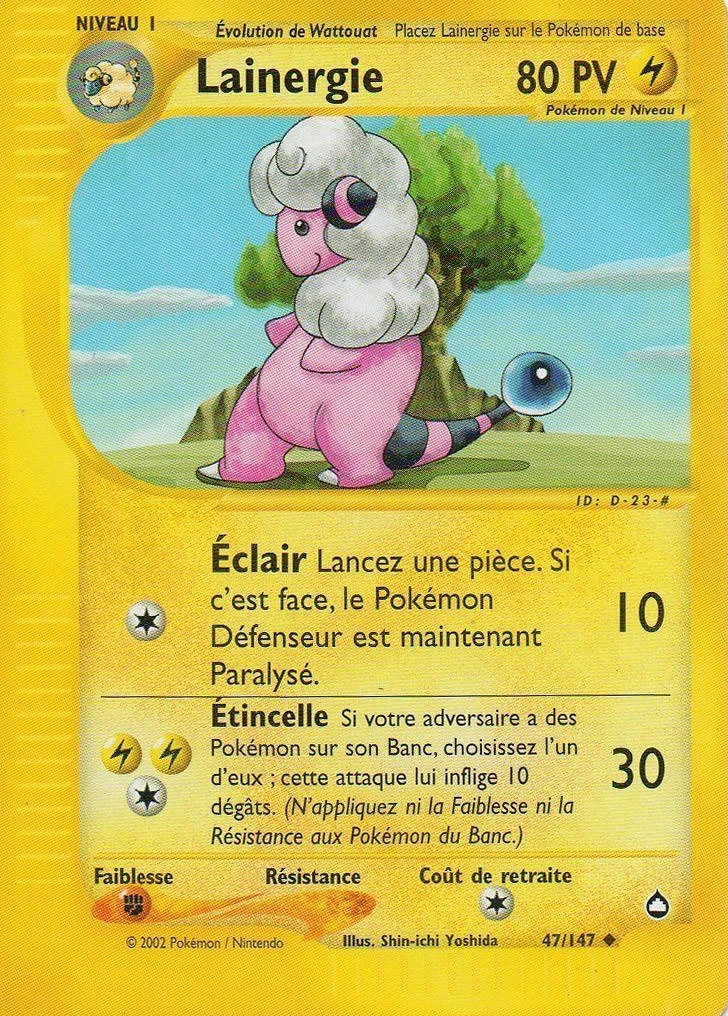 Carte Pokémon Lainergie de l'extension Aquapolis