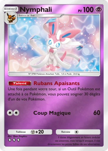 Carte Pokémon Nymphali de l'extension Booster de Luxe Méga