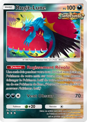 Carte Pokémon Rugit-Lune de l'extension Booster de Luxe Méga