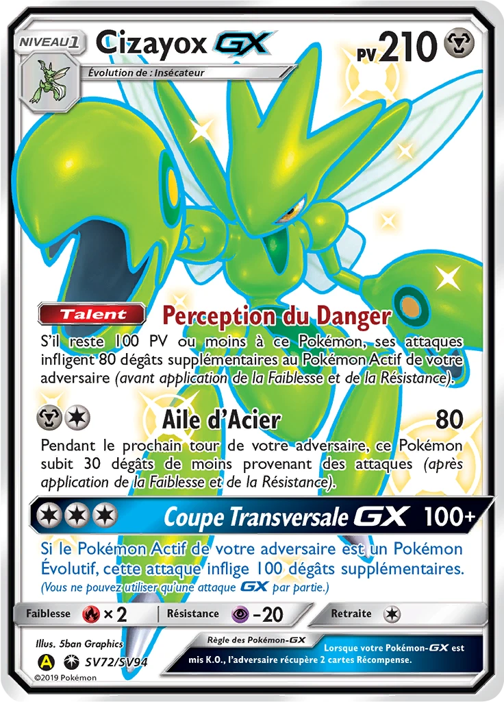 Carte Pokémon Cizayox-GX de l'extension Destinées Occultes