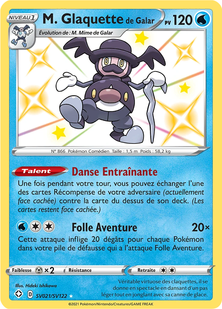 Carte Pokémon M. Glaquette de Galar de l'extension Destinées Radieuses