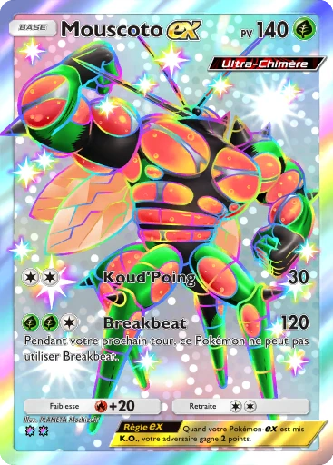 Carte Pokémon Mouscoto-ex de l'extension Embrasement Écarlate