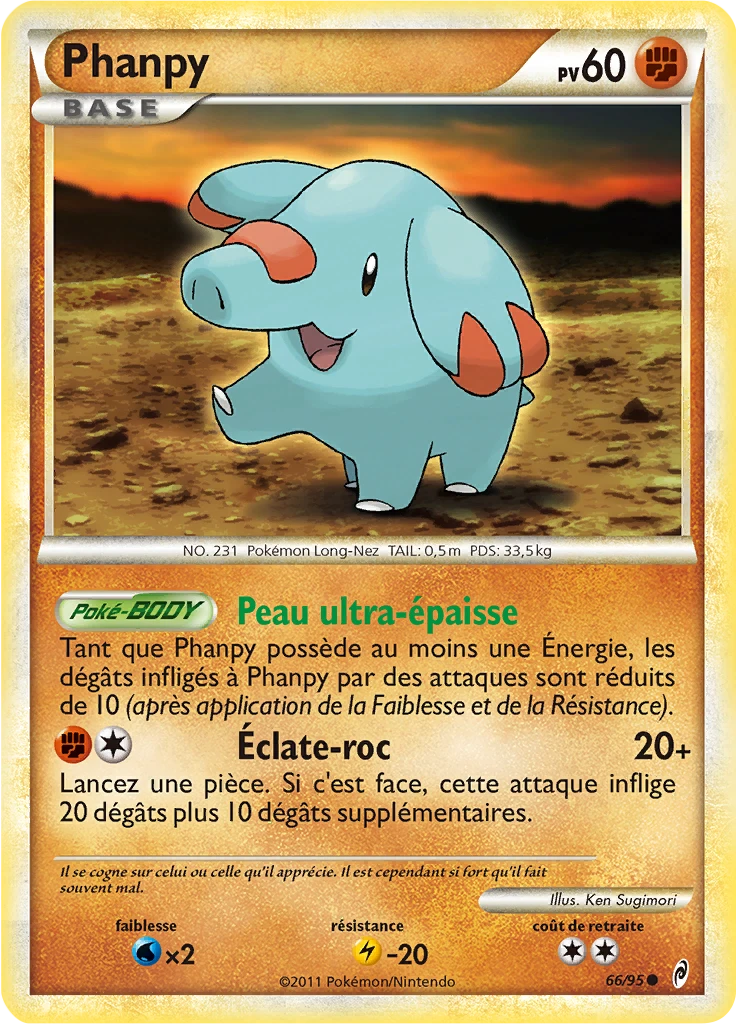 Carte Pokémon Phanpy de l'extension L'appel des Légendes